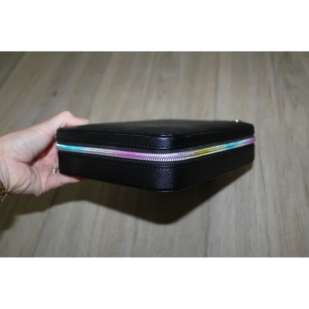 Stoney Clover Lane x Stephanie Gottlieb Black Saffiano Jewelry Case Rainbow